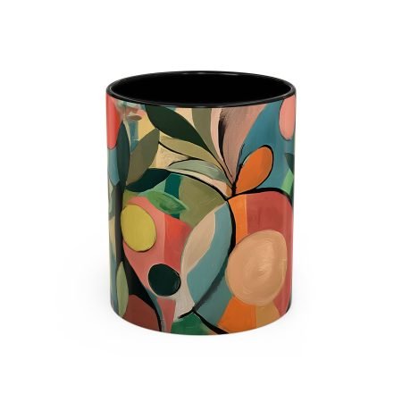 Vibrant Accent Coffee Mug, Colorful Ceramic Cup, Art-Inspired Drinkware, Unique Gift for Coffee Lovers, Home & Office Decor