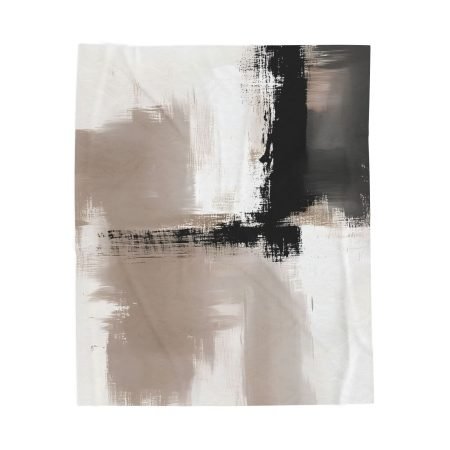 Cozy Abstract Velveteen Plush Blanket, Soft Throw for Home, Modern Decor, Couch, Sofa, Gifts for Birthdays, Housewarming