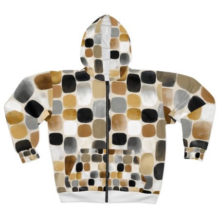 Stylish Unisex Zip Hoodie, Cozy AOP Design for Casual Wear, Perfect Gift for Fall, Winter, Birthdays, Travel, Everyday Comfort