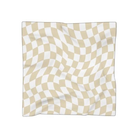 Elegant Checkered Poly Scarf, Chic Fashion Accessory, Stylish Gift for Her, Trendy Neck Wrap, Perfect for Fall & Winter