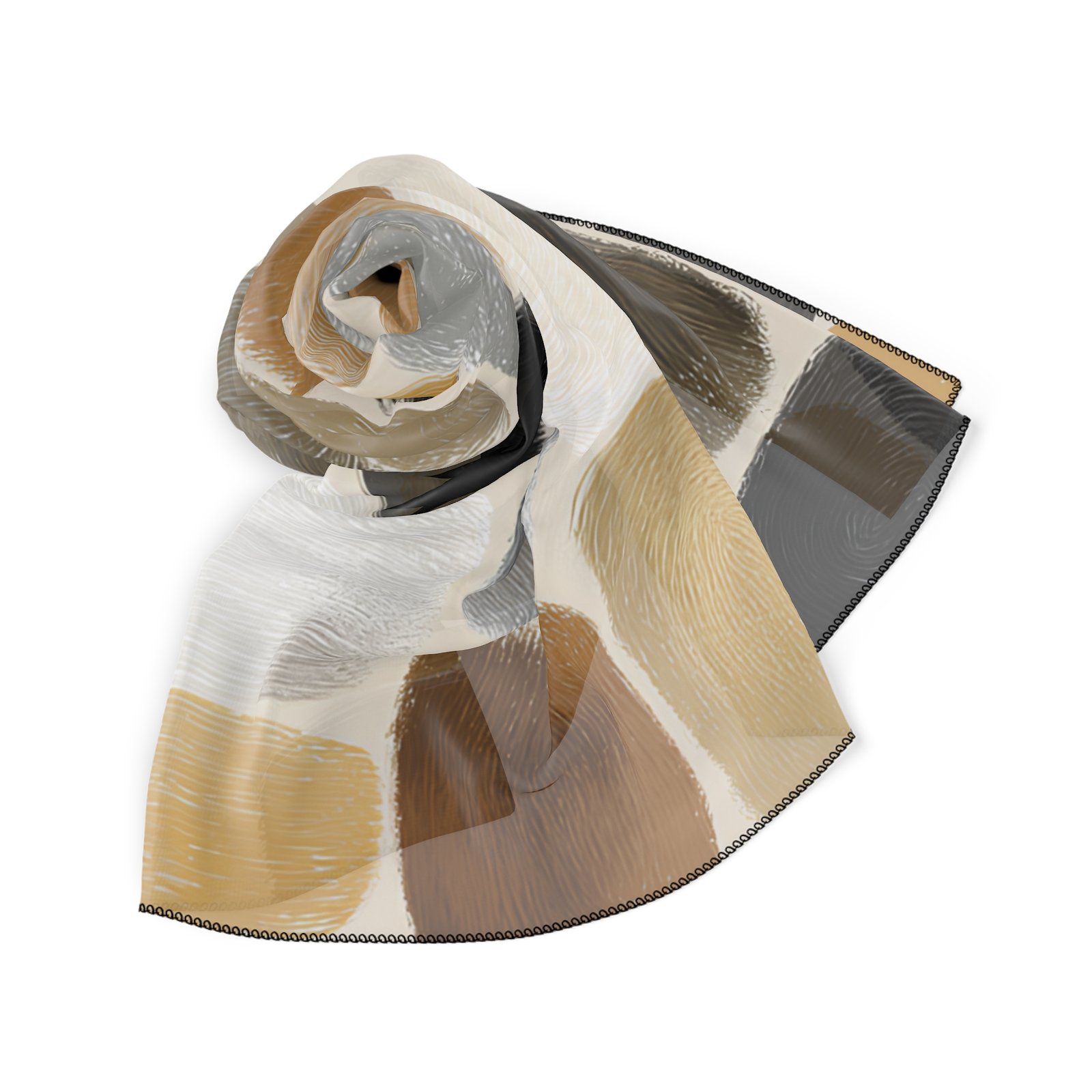 Chic Abstract Polka Dot Poly Scarf | Fashion Accessory, Lightweight Wrap, Trendy Gift for Her, Holiday Scarf - Image 2