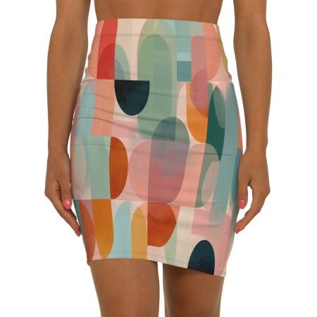 Chic Abstract Print Pencil Skirt for Women, Stylish Office Wear, Casual Outfits, Summer Fashion, Unique Gift Idea