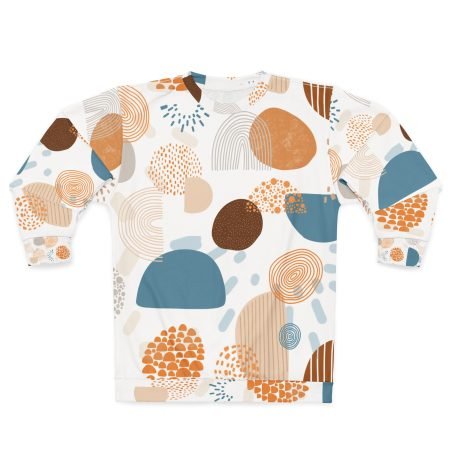 Trendy Unisex Sweatshirt - Cozy Abstract Pattern for Everyday Wear, Casual Style, Gift Idea for Birthdays, Holidays, and More