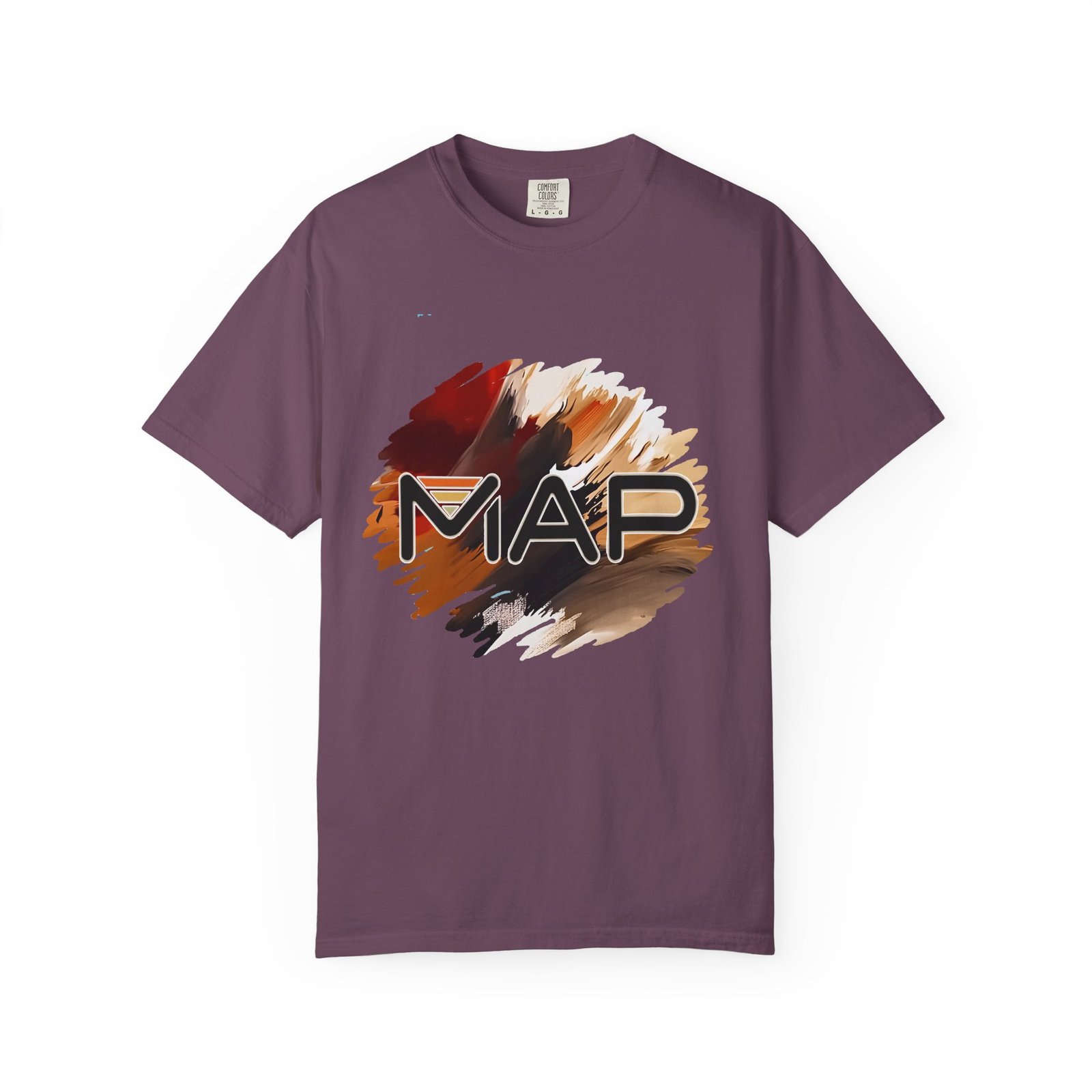 Garment-Dyed T-Shirt with Abstract Map Design, Casual Tee for Travel Lovers, Unisex Fashion, Perfect Gift for Adventurers, Graphic Tee - Image 49