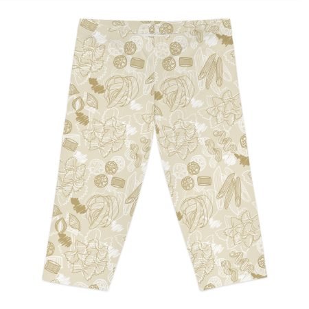 Cozy Botanical Capri Leggings for Women, Comfortable Leisure Wear, Spring Fashion, Workout Leggings, Unique Floral Design, Perfect Gift