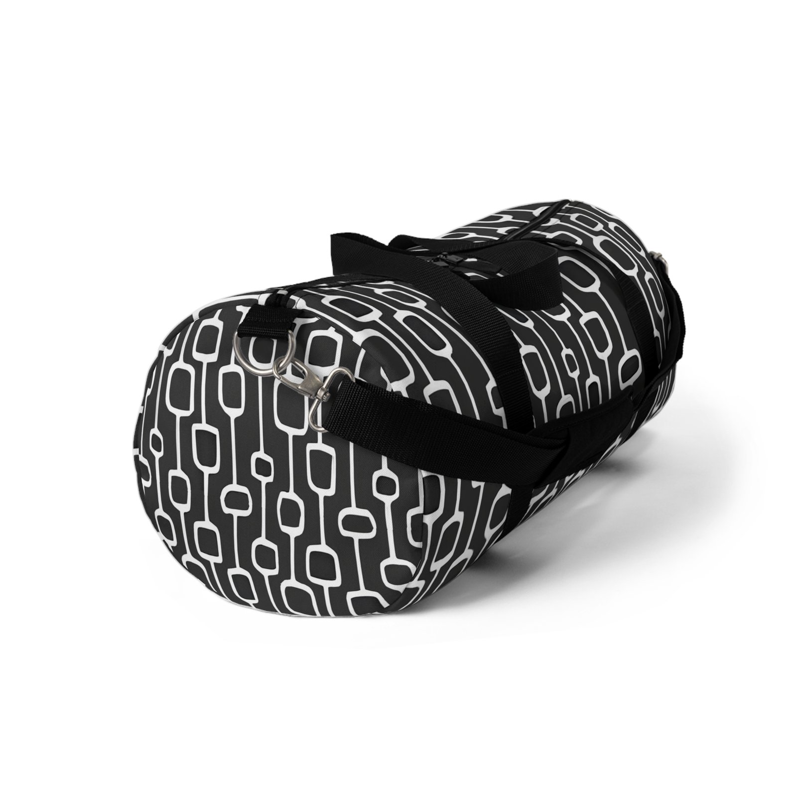 Stylish Black and White Duffel Bag for Travel, Gym, or Weekend Getaways | Great Gift for Adventurers, Athletes, and Students - Image 3