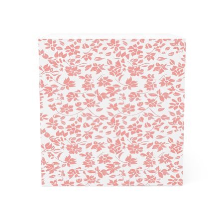 Floral Note Cube, Decorative Sticky Notes, Gift for Teacher, Office Supplies, Cute Desk Decor, Pink Floral Memo Pad