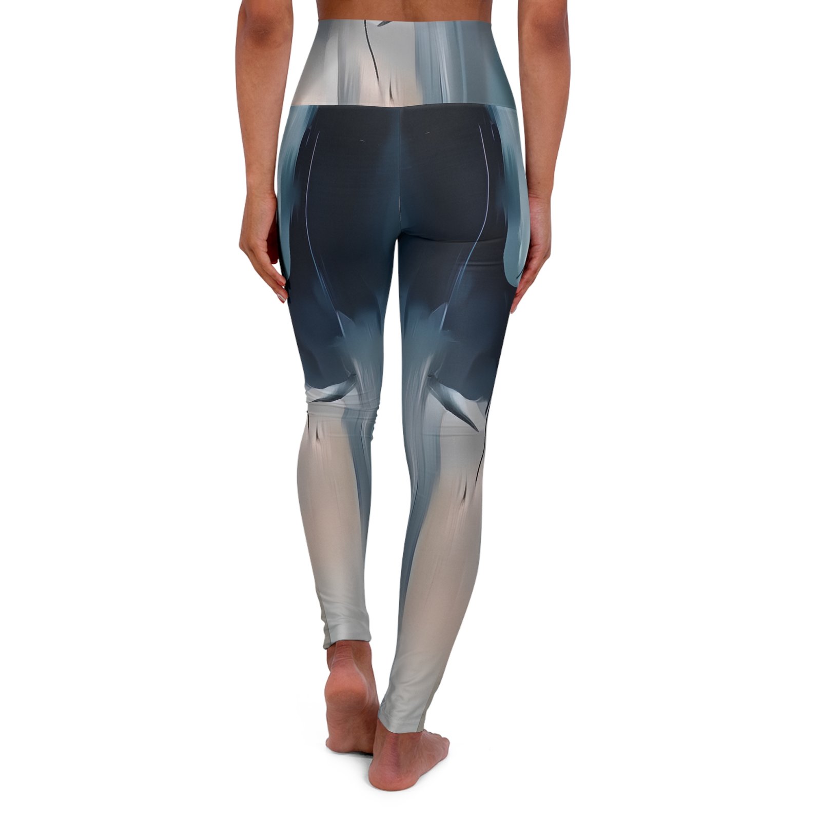 Artistic High Waisted Yoga Leggings for Comfort & Style, Fitness Fashion, Activewear, Gift for Yoga Lovers, Workout Leggings, Trendy - Image 2