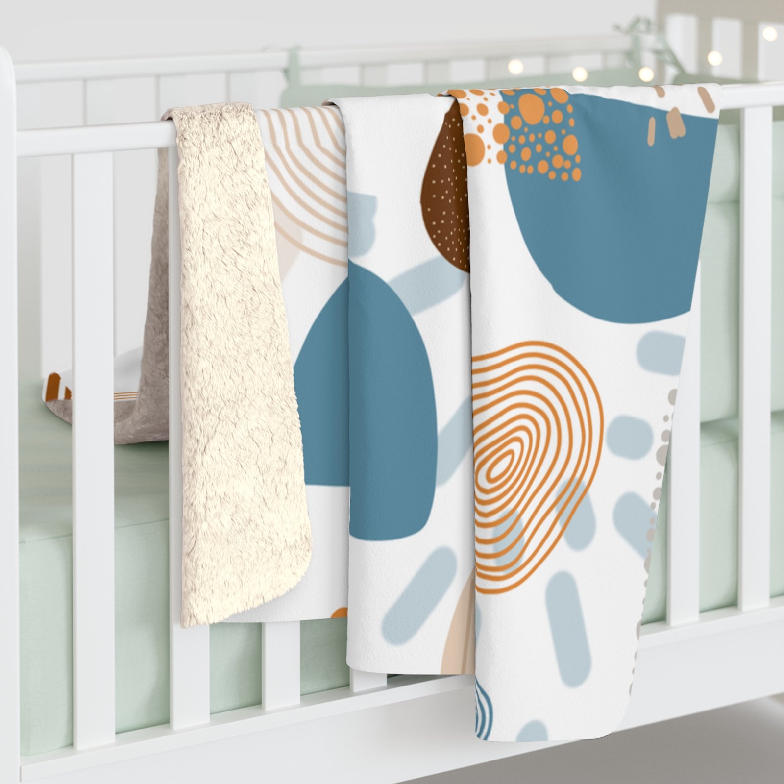 Cozy Earth Tone Sherpa Fleece Blanket | Soft Throw for Home Decor, Relaxation, Gift Idea, Modern Minimalist Style, Cozy Living - Image 4