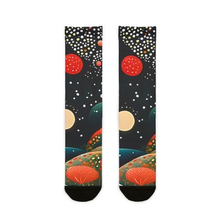 Cosmic Art Crew Socks | Unique Galaxy Print Socks, Gifts for Space Lovers, Stylish Everyday Wear, Fun Footwear, Holiday Accessories
