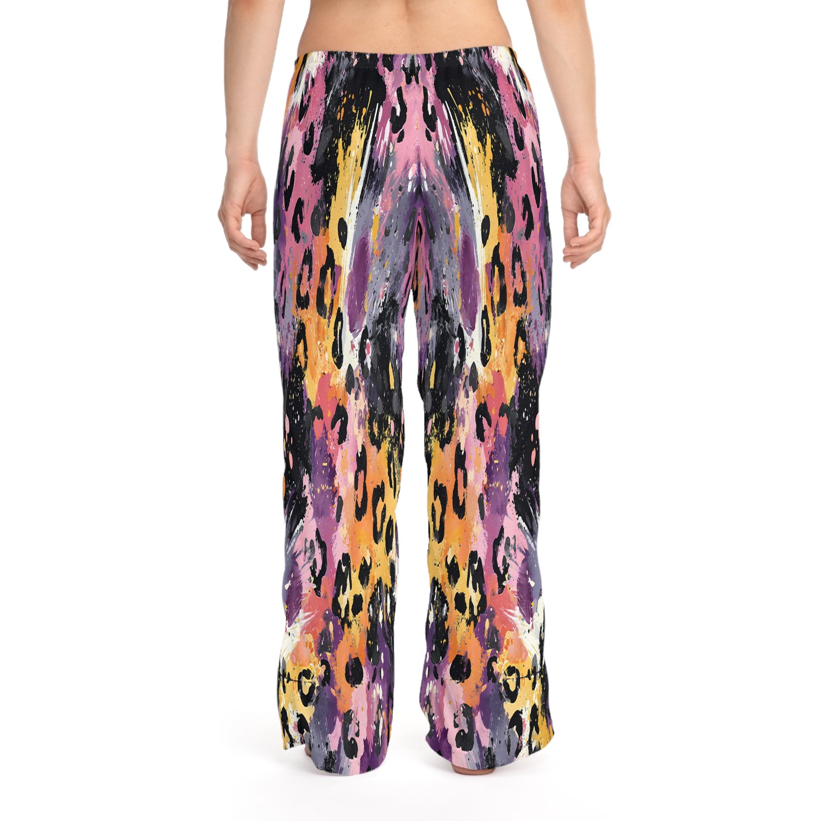Vibrant Leopard Print Women's Pajama Pants, Cozy Loungewear, Sleepwear for Her, Relaxation, Gift for Sleep Lovers - Image 4