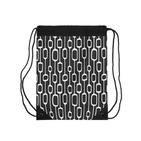 Stylish Drawstring Bag for Everyday Use, Gym, Travel, Gift, Minimalist Style, Black and White Design