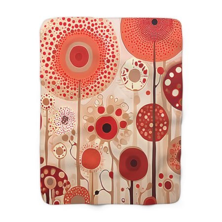 Cozy Floral Sherpa Fleece Blanket, Soft Throw for Home Decor, Ideal Gift for Comfort, Spring, Winter