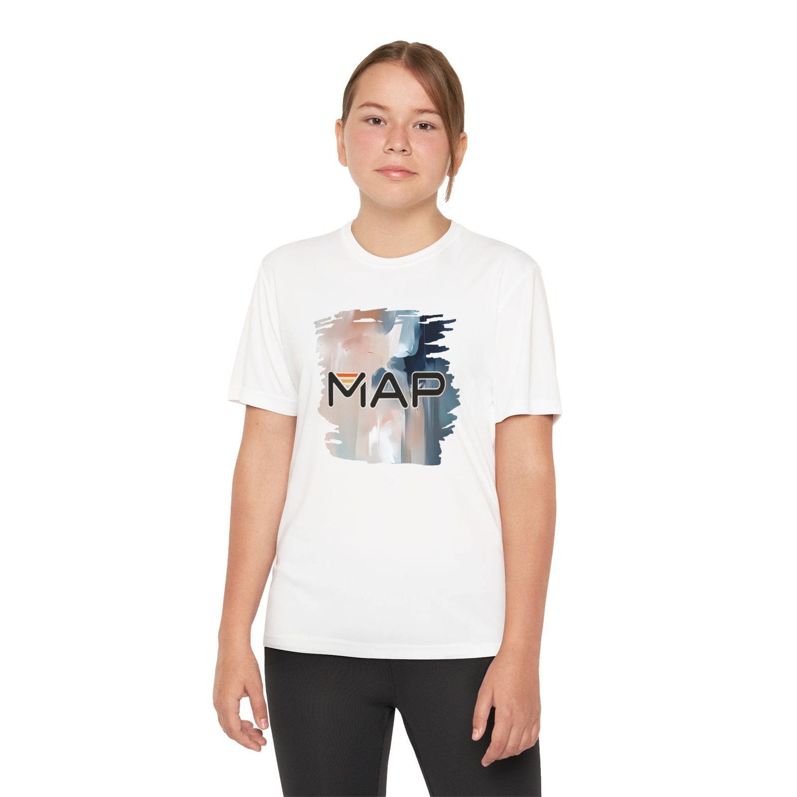 Youth Competitor Tee with MAP Design, Athletic T-Shirt, Sportswear for Kids, Gift for Young Athletes, Summer Activewear - Image 4