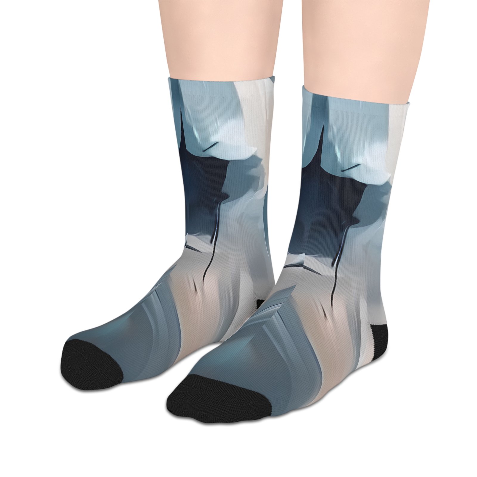 Chic Mid-Length Socks with Abstract Design, Trendy Fashion Socks, Cozy Casual Socks, Stylish Gift for Her, Unique Winter Accessories - Image 3
