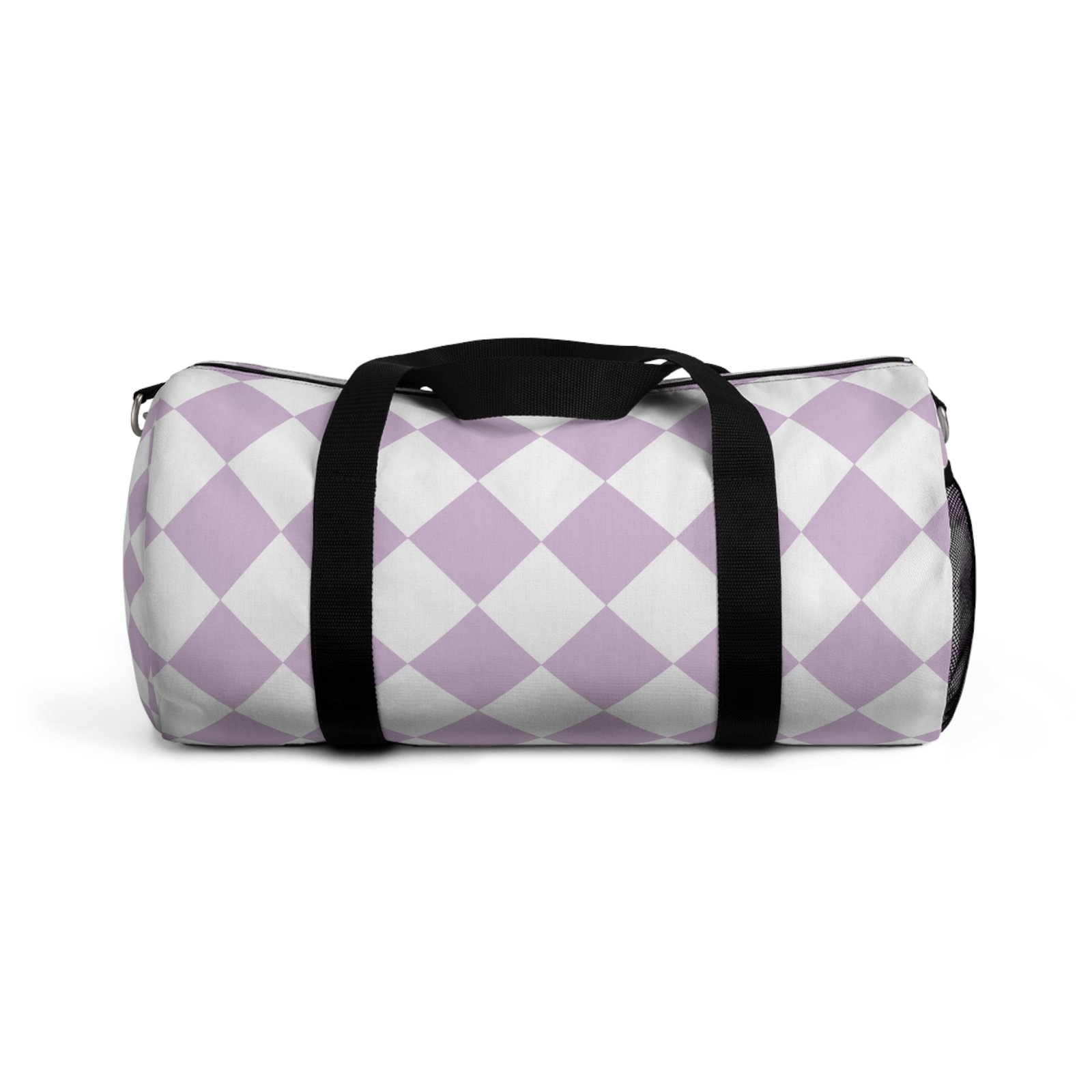 Chic Lavender Checkered Duffel Bag for Gym, Travel, Weekend Getaways, Stylish Storage, Fitness Fashion, Gift Idea - Image 5