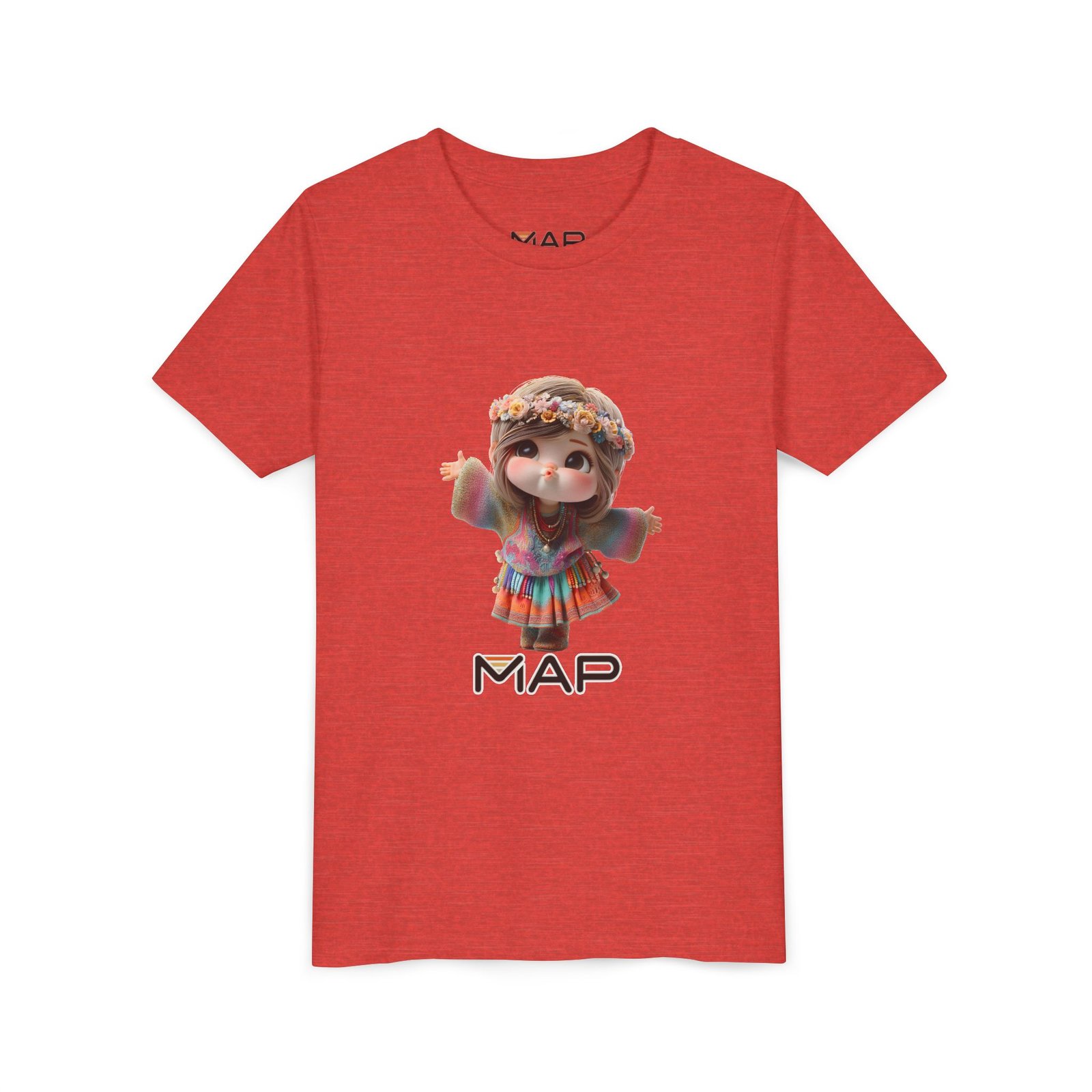 Youth Short Sleeve Tee with 'MAP' Graphic, Fun Kids Tee, Gift for Birthdays, Summer Wear, Festival Outfit, Playful Shirt - Image 63