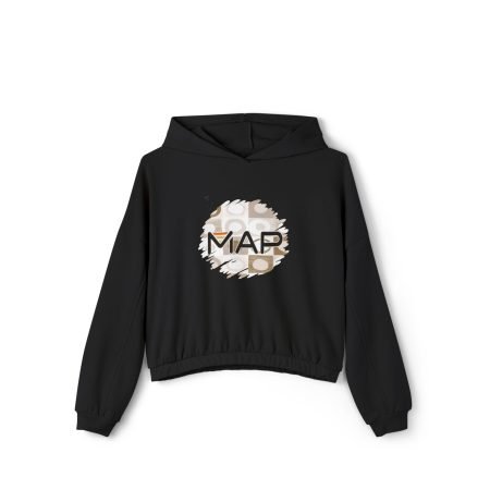 Chic Women's Cinched Bottom Hoodie with Trendy MAR Design, Casual Wear, Gift for Her, Stylish Sweatshirt, Fall Fashion, Street Style