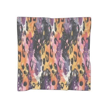 Vibrant Printed Poly Scarf, Fashion Accessory, Boho Style, Gift for Her, Fall Fashion, Trendy Wrap