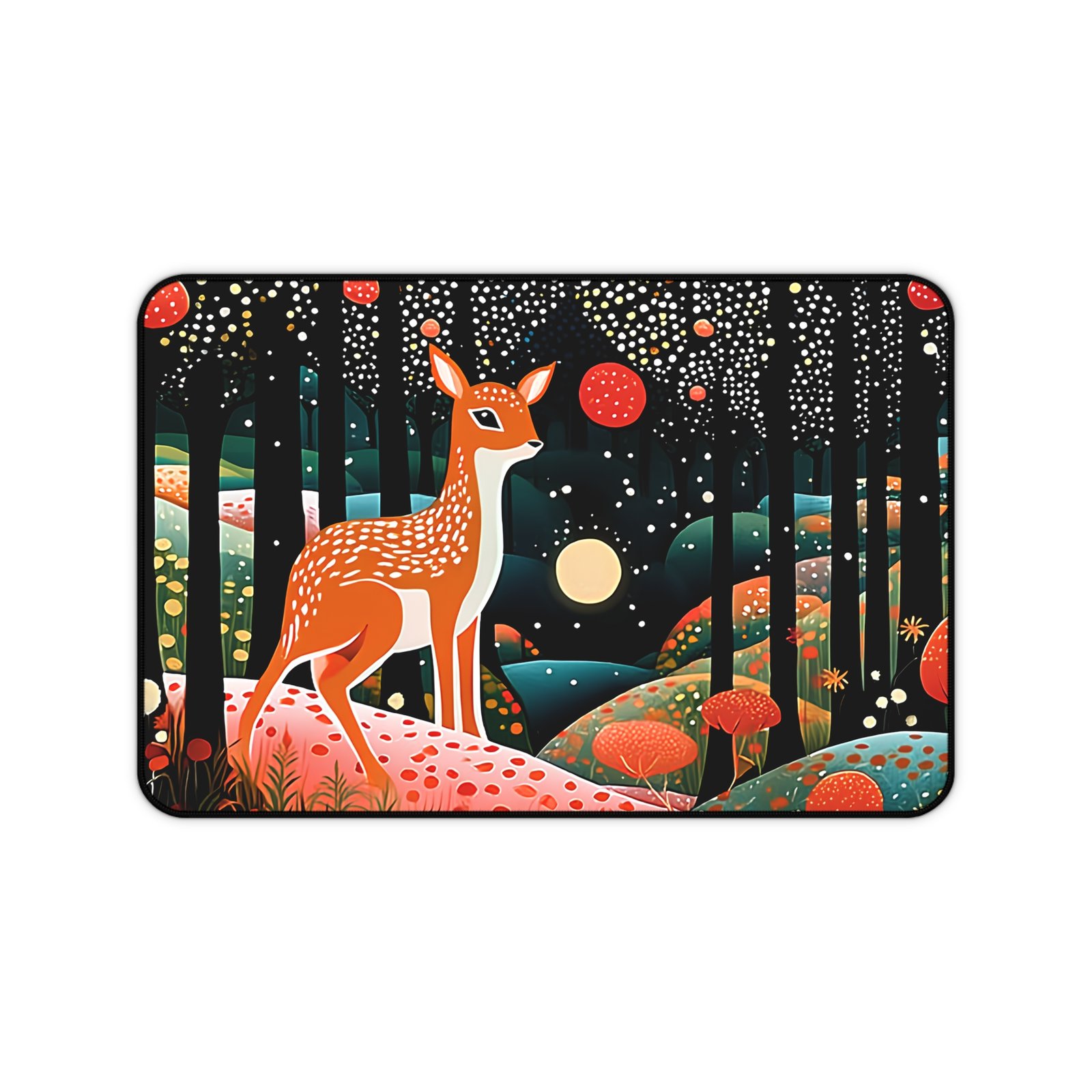 Nature-Inspired Desk Mat with Deer Design, Mouse Pad for Home Office, Gift for Nature Lovers, Animal Artwork, Desk Decor