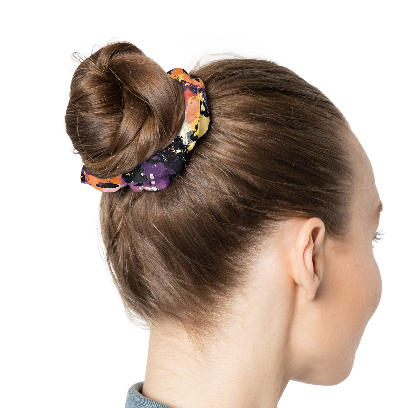 Chic Marble Scrunchie, Colorful Hair Accessory, Perfect for Parties, Gifts, Festivals, Trendy Hairstyle - Image 3