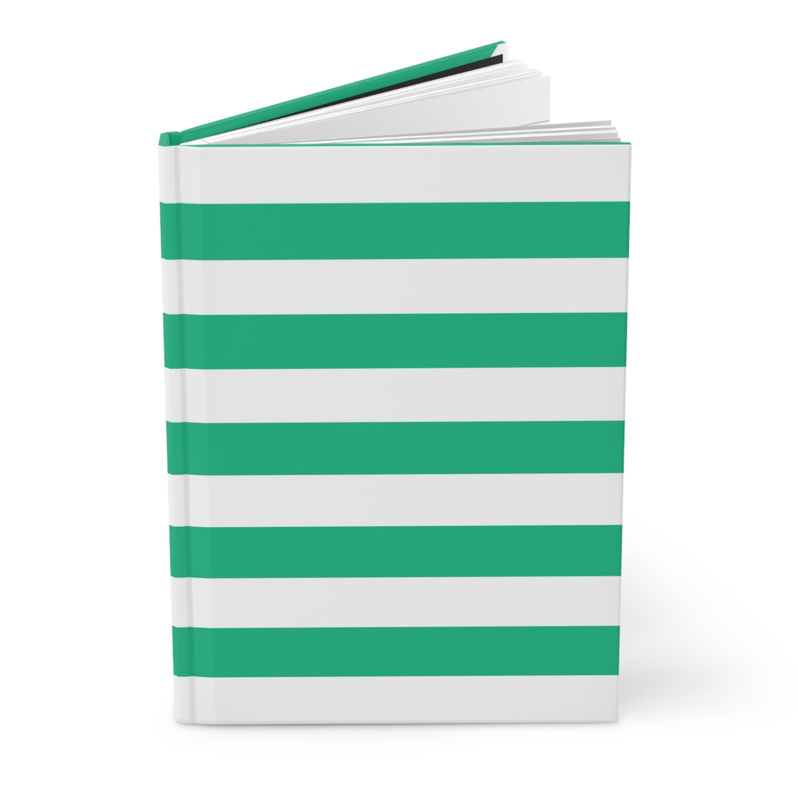 Green Striped Hardcover Journal | Perfect for Note-Taking, Gift for Students, Minimalist Design, Journal for Work, Elegant Writing Notebook - Image 3