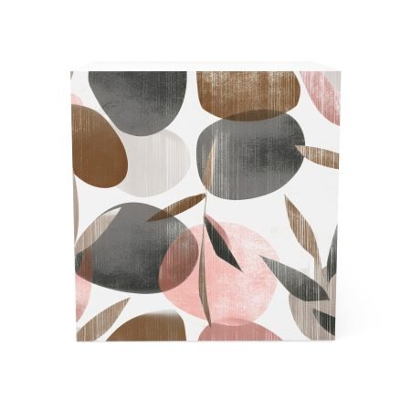 Stylish Note Cube with Abstract Floral Design, Modern Office Decor, Gift for Students, Stylish Desk Accessory, Unique Stationery