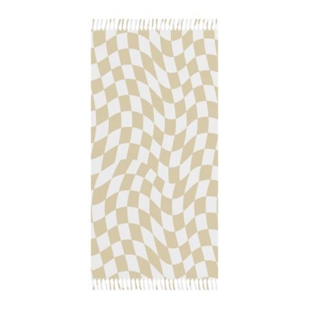 Boho Beach Towel - Cozy Checkered Design for Summer Fun, Beach Days, Picnics, Poolside Lounging, Travel Accessory