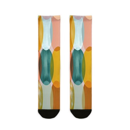 Trendy Art Socks for Comfort & Style, Colorful Crew Socks, Gift for Sock Lovers, Unique Fashion Accessory, Cozy Footwear