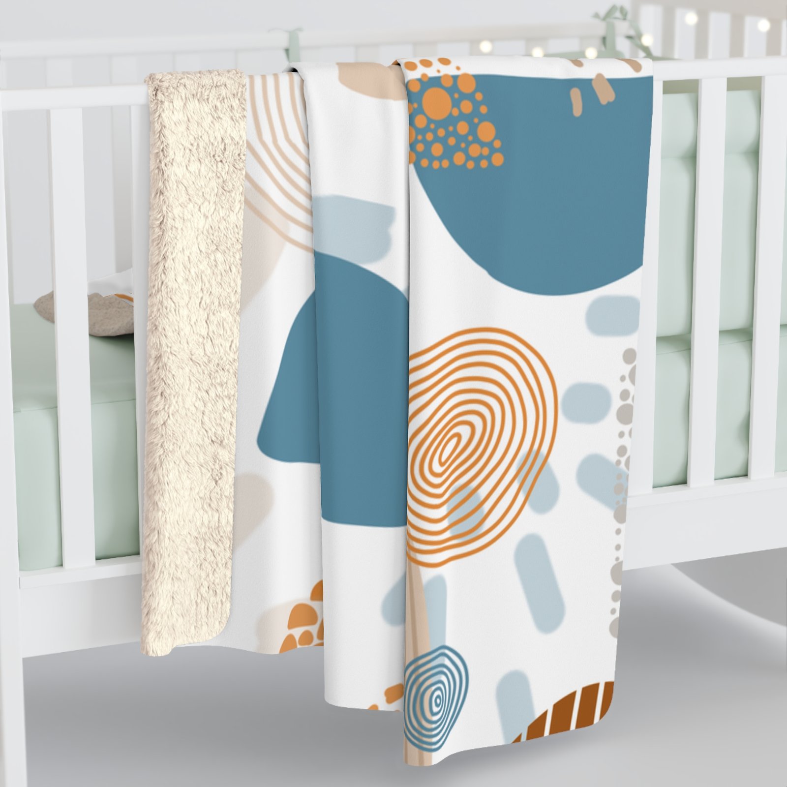 Cozy Earth Tone Sherpa Fleece Blanket | Soft Throw for Home Decor, Relaxation, Gift Idea, Modern Minimalist Style, Cozy Living - Image 8