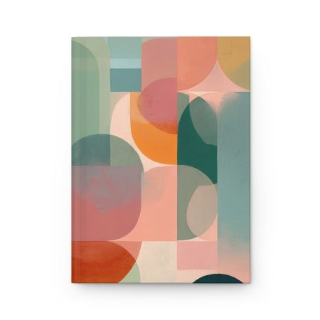 Colorful Geometric Hardcover Journal, Daily Planner, Sketchbook Gift, Minimalist Stationery, Travel Journal