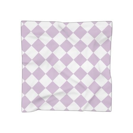 Chic Lavender Checkered Scarf - Stylish Accessory, Gift for Her, Fashion Scarf, Lightweight Wrap, Everyday Wear, Trendy Neckwear