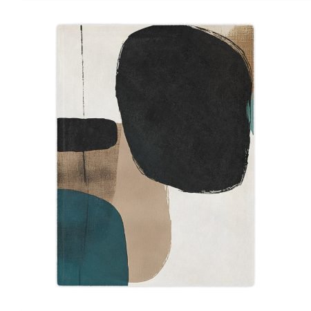Modern Minky Blanket with Abstract Design, Cozy Throw for Home Decor, Gift for Her, Nursery Blanket, Stylish Bedding Essential