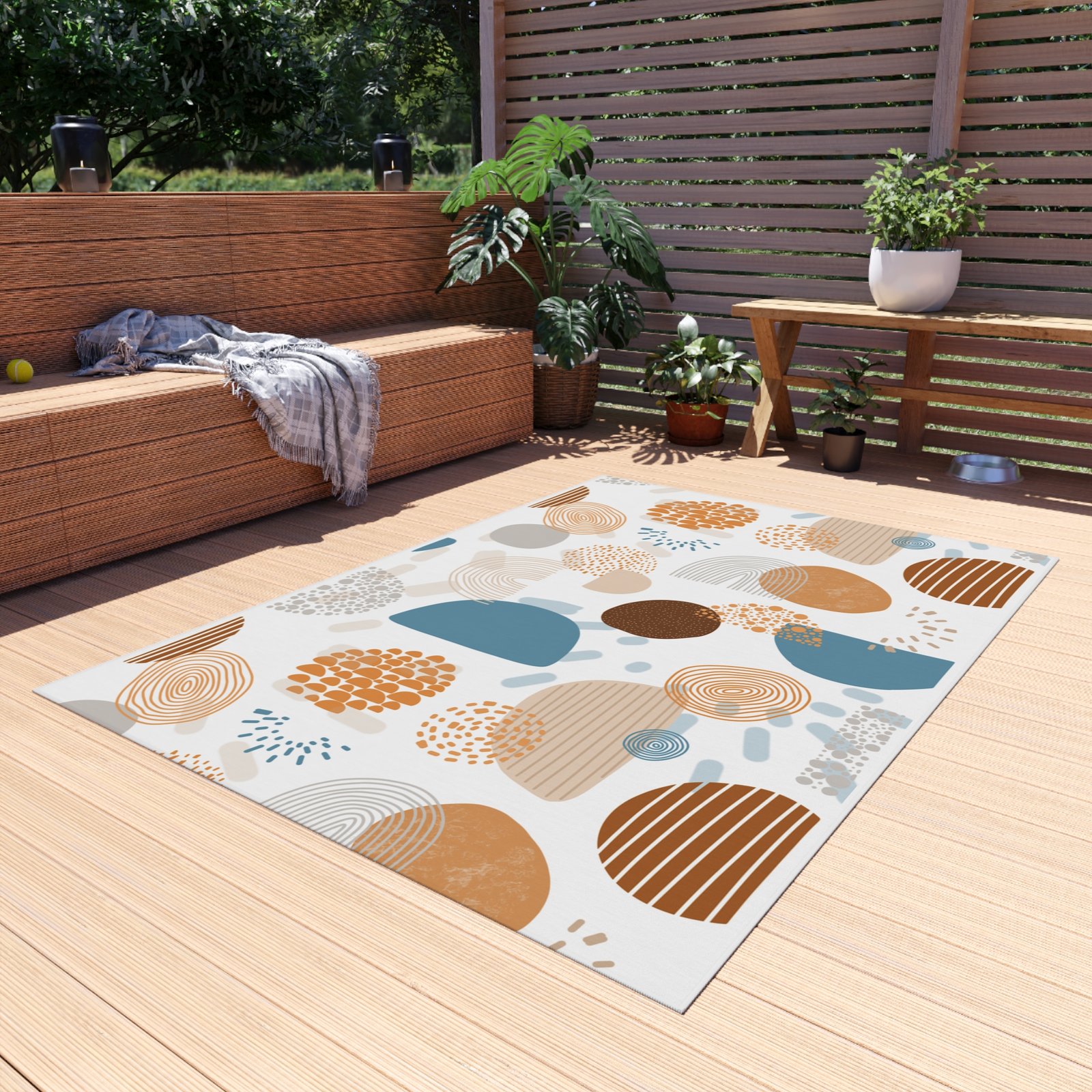 Chic Outdoor Rug, Boho Patio Mat, Modern Area Rug, Stylish Entryway Decor, Unique Garden Accent, Outdoor Living Essentials - Image 15