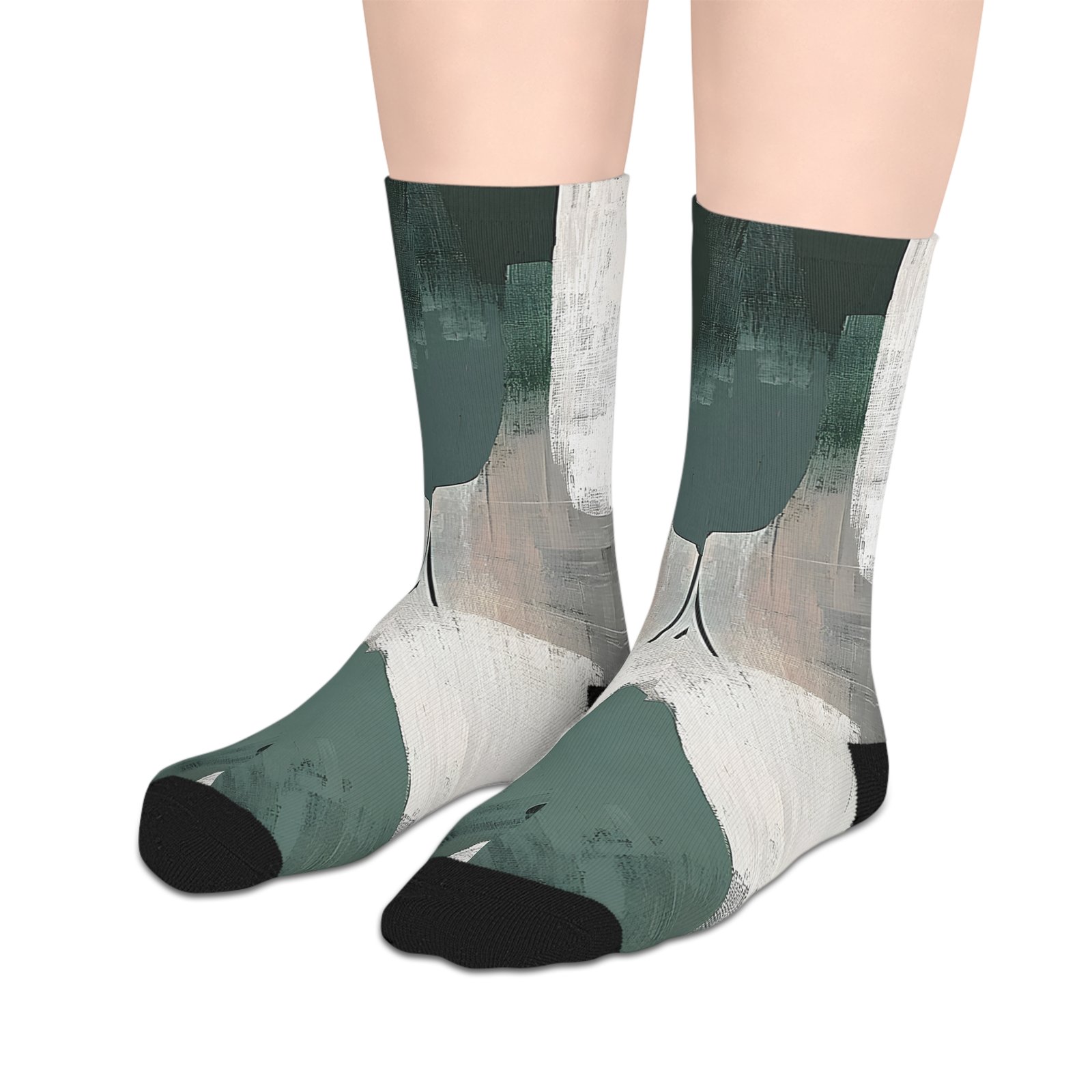 Abstract Art Mid-Length Socks | Cozy Footwear, Gift for Her, Stylish Accessories, Unique Design, Home Comforts - Image 3