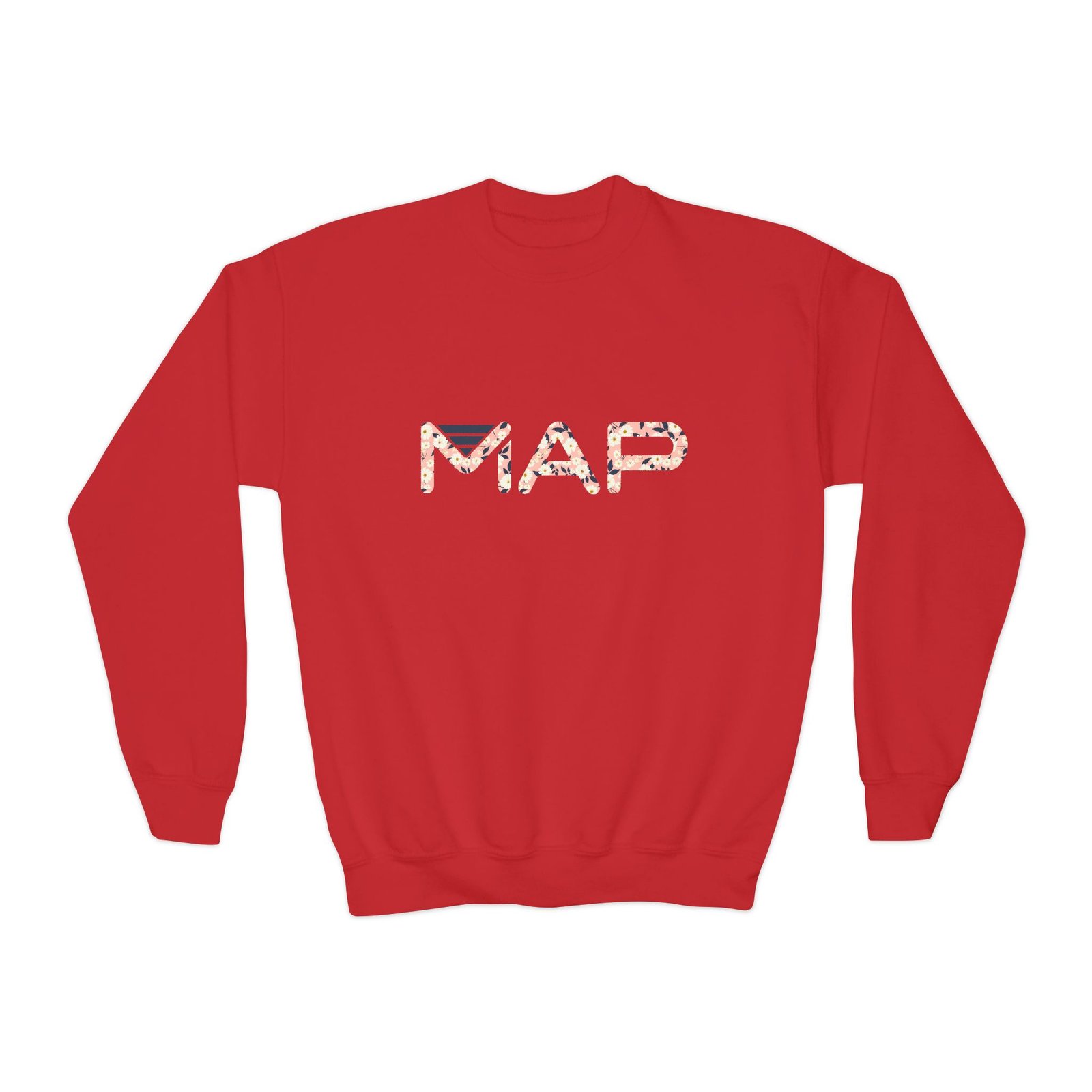 Youth Crewneck Sweatshirt with MAP Design - Cozy, Stylish Apparel for Teens and Kids, Gift Idea for Birthdays, Holidays, Back to School - Image 37