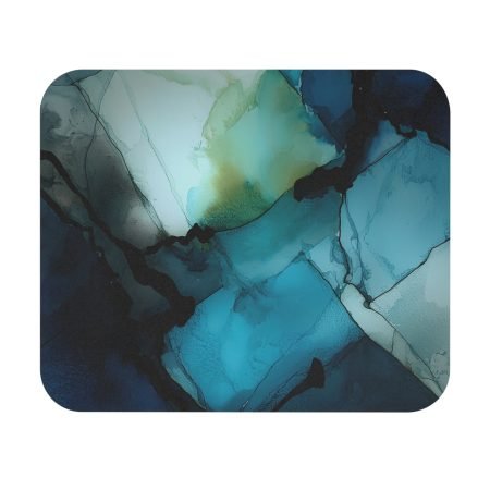 Ocean-Inspired Mouse Pad, Abstract Blue Desk Mat, Chic Office Decor, Unique Gift for Gamers and Home Office, Coastal Aesthetic