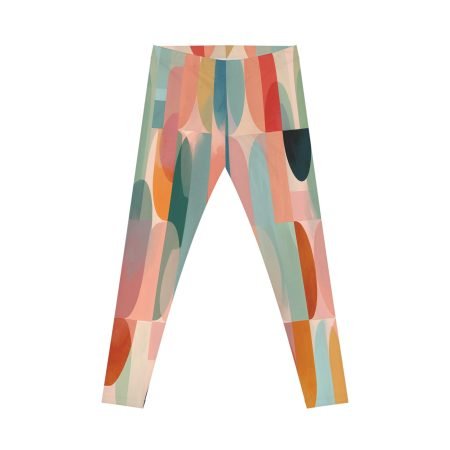 Colorful Women's Casual Leggings, Vibrant Pattern Yoga Pants, Stylish Athletic Wear, Abstract Print Tights, Everyday Comfort Leggings