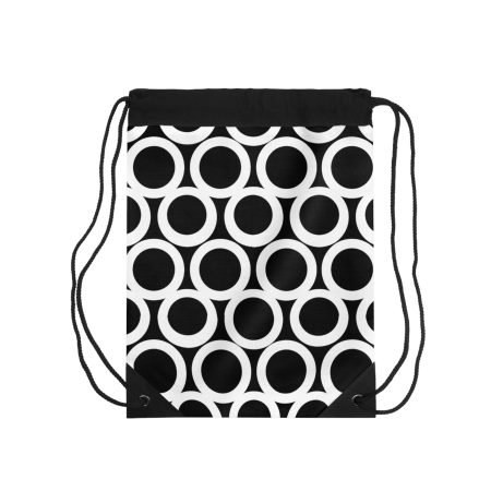 Stylish Drawstring Bag with Modern Circle Pattern | Gym, Travel, Dance, Studio, Sport, Everyday Use