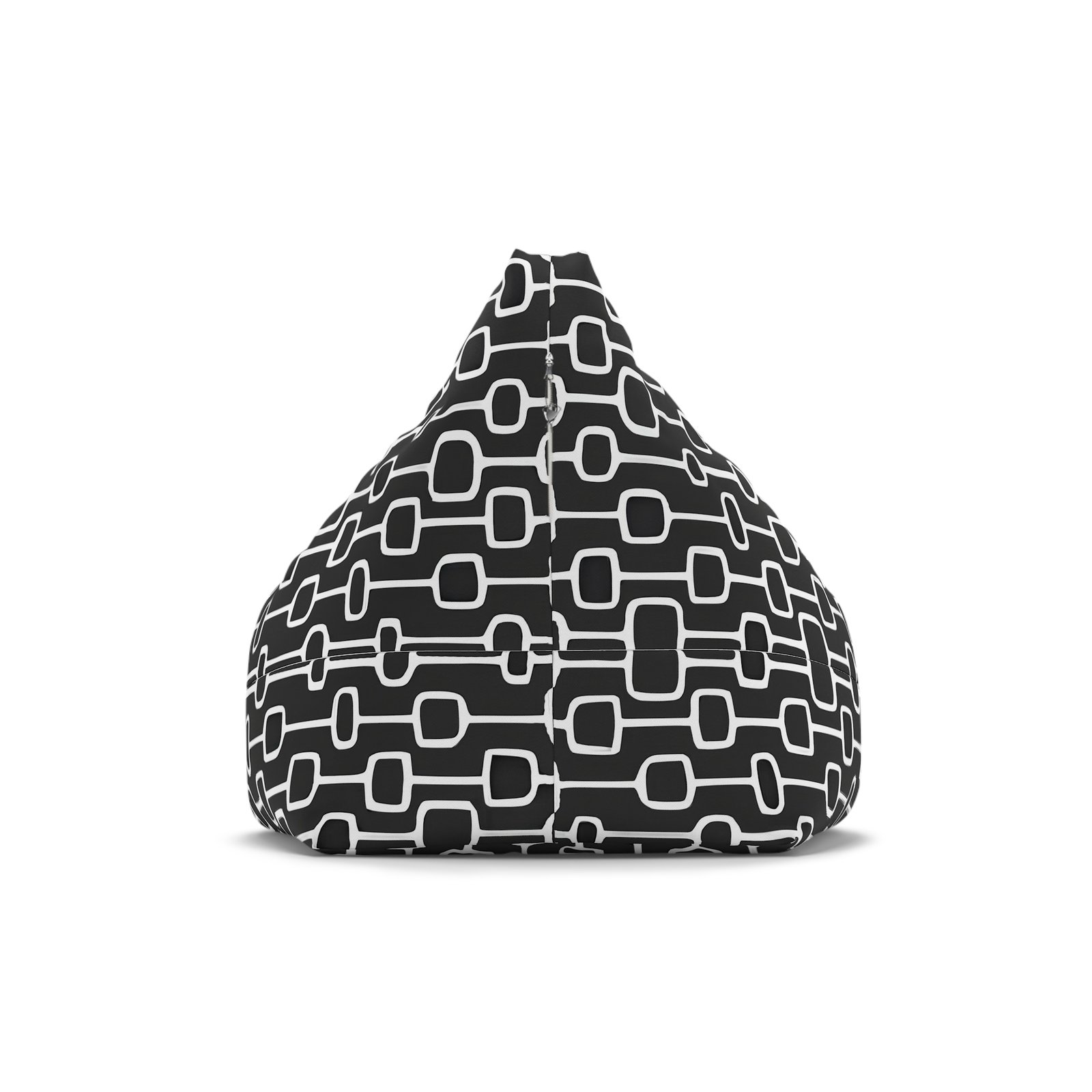 Modern Bean Bag Chair Cover for Cozy Living, Stylish Lounge Decor, Kid's Room, Game Room, Home Theater, Black and White Pattern - Image 2