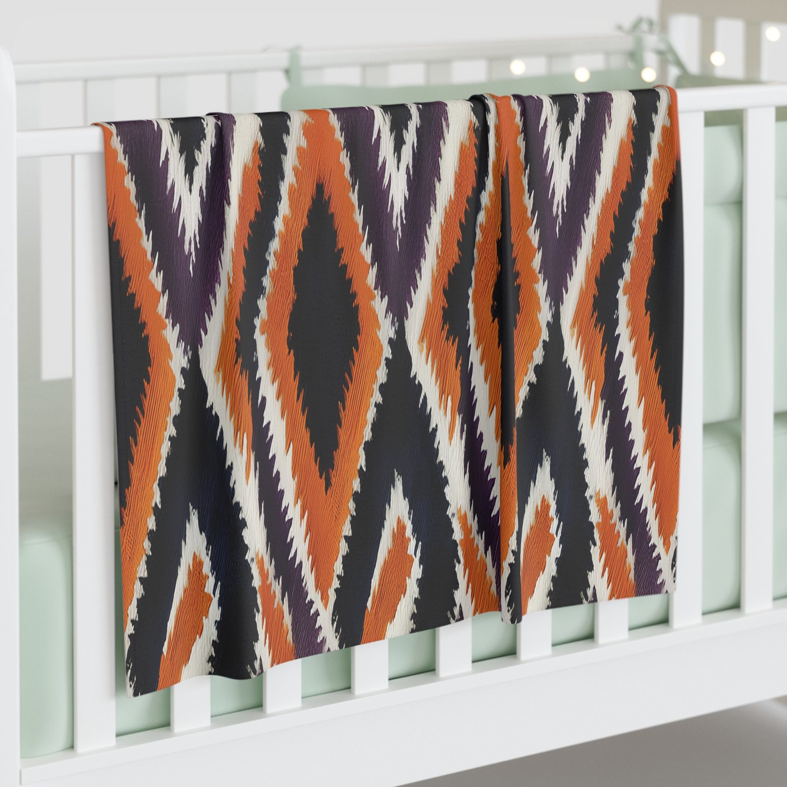 Stylish Baby Swaddle Blanket, Modern Baby Blanket, Newborn Shower Gift, Cozy Infant Wrap, Nature-Inspired Nursery Decor - Image 3