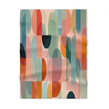 Modern Geometric Baby Blanket, Soft Fleece Nursery Decor, Baby Shower Gift, Colorful Infant Blanket, Cozy Baby Bedding