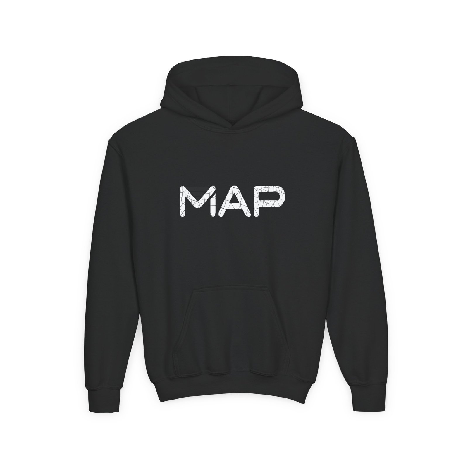 Youth Hooded Sweatshirt with 'MAP' Design - Perfect for Travel Lovers, Gift for Kids, Cozy Wear, Outdoor Adventure, Vacation Style - Image 3