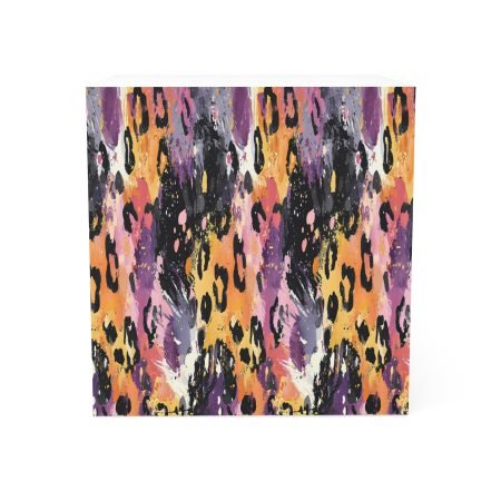 Colorful Leopard Print Note Cube, Wild Pattern Sticky Notepad, Office Supplies, Gift Idea for Animal Lovers, Home or Office Decor