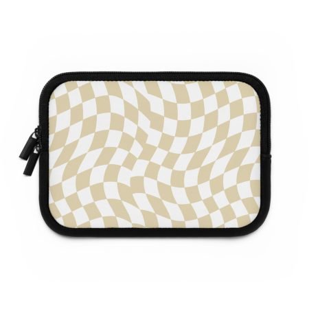Stylish Laptop Sleeve with Modern Checkered Design, Tech Bag, Computer Case, Gift for Students, Minimalist Laptop Protector
