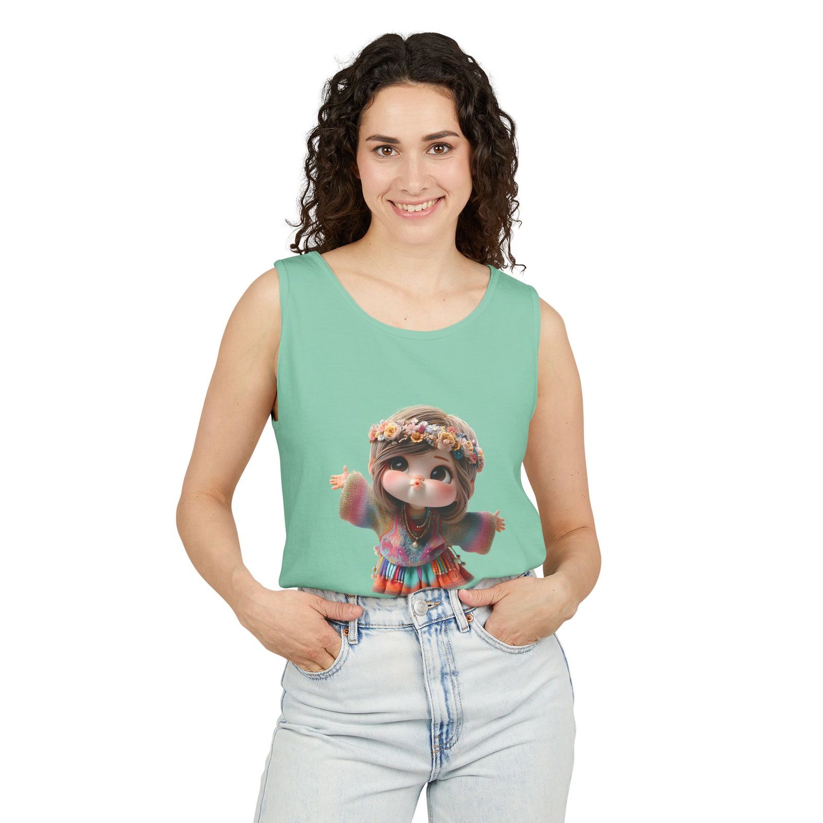 Vibrant Graphic Tank Top with MAP Design, Casual Summer Wear, Gift for Music Lovers, Festival Outfits, Feminine Style - Image 39