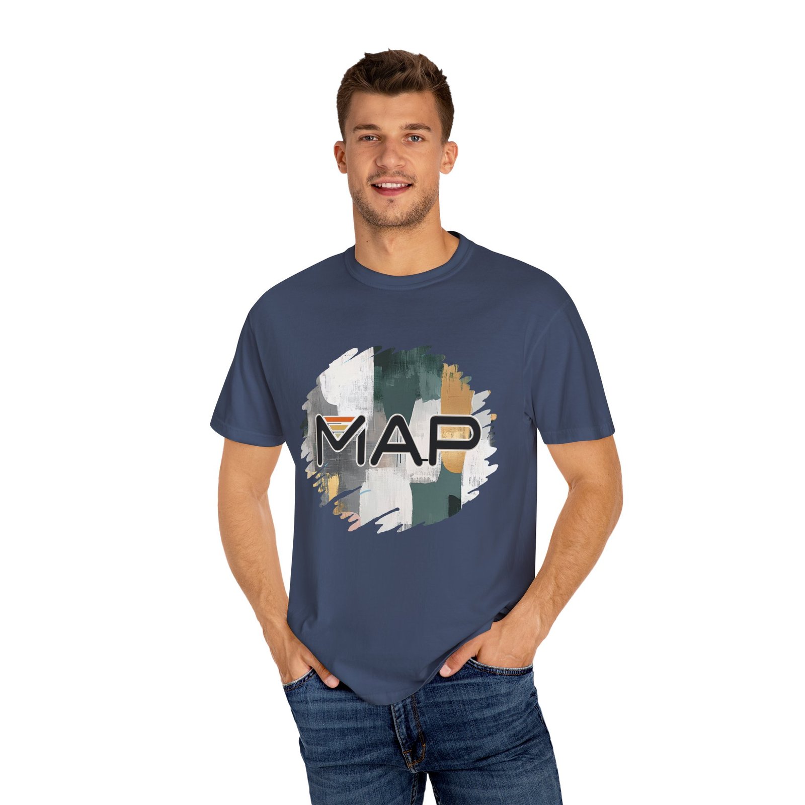 Map-Inspired Unisex Garment-Dyed T-Shirt for Travel Lovers, Casual Wear, Gifts, Outdoor Adventures, Wanderlust Fashion - Image 36