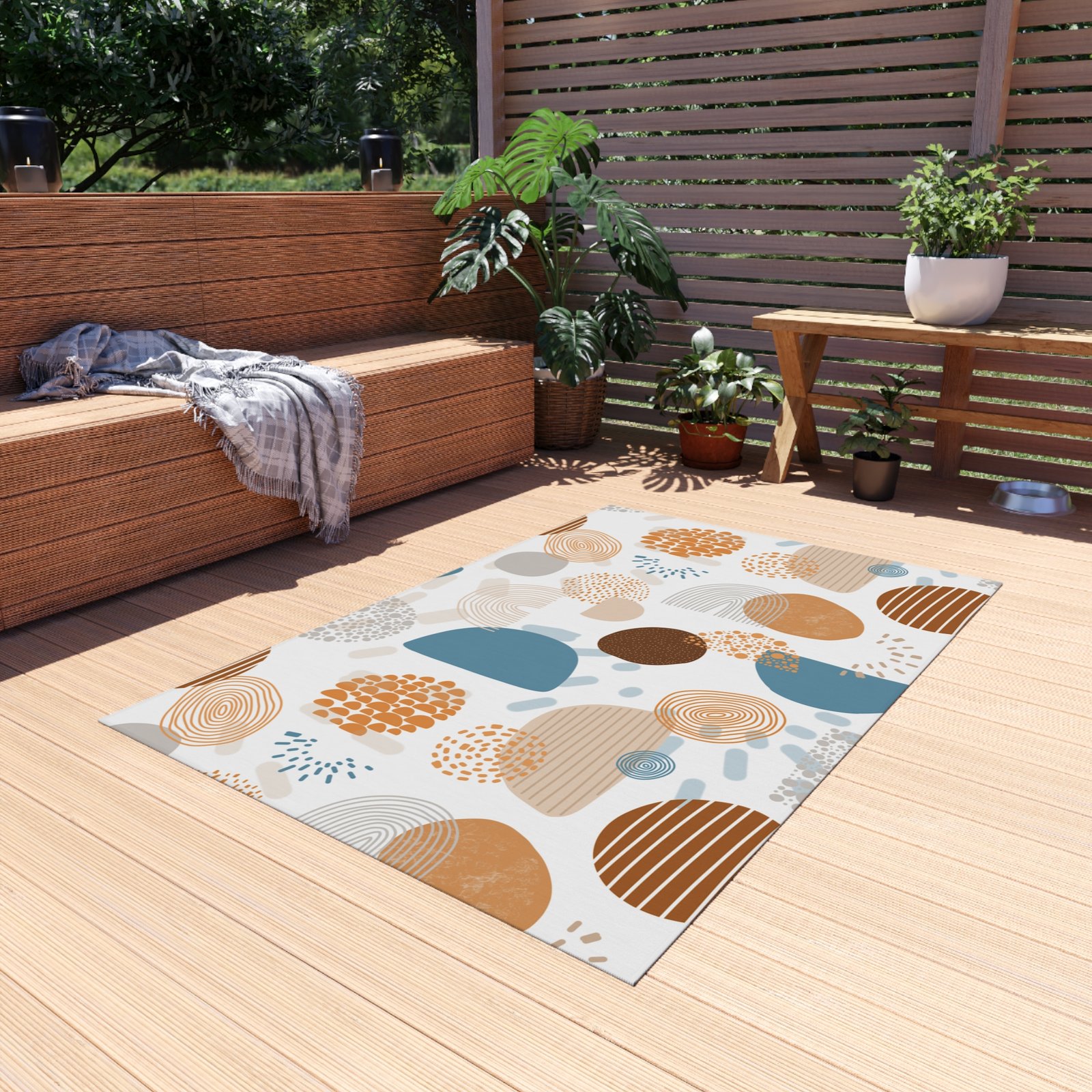 Chic Outdoor Rug, Boho Patio Mat, Modern Area Rug, Stylish Entryway Decor, Unique Garden Accent, Outdoor Living Essentials - Image 11