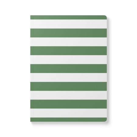 Stylish Softcover Journal for Creative Minds, Eco-Friendly Notebook, Green Striped Journal for Writing, Note-taking, Sketching, Gifts