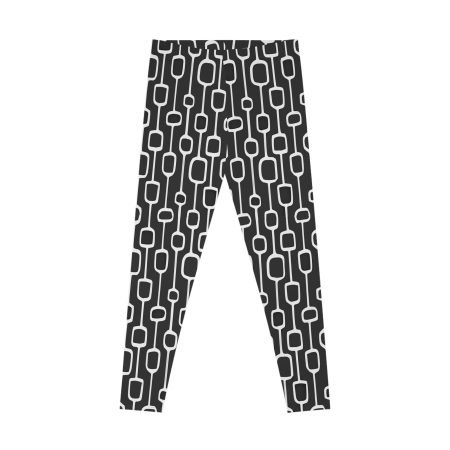 Stylish Patterned Leggings for Yoga, Fitness, Everyday Wear, Black and White Activewear